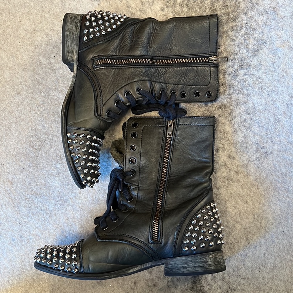 Steve Madden Tarnney Studded Combat Boots